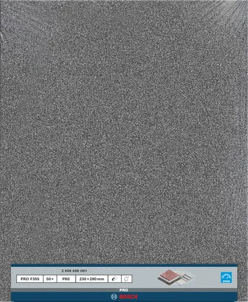 „Bosch PRO C355“ šlifavimo volelis, 230 x 280 mm, grūdėtumas 80.