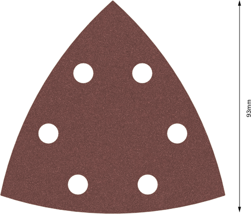 „Bosch PRO F460“ šlifavimo popierius, 93x93 mm, 240 grūdėtumo.