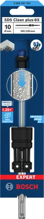 „Bosch SDS Clean plus-8X“ 10 × 100 × 225 mm smūginis grąžtas.