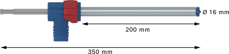 „Bosch EXPERT SDS Clean plus-8X“ smūginis grąžtas, 16 x 200 x 350 mm.