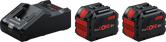 „Bosch“ pradinis rinkinys su GAL 18V-160 įkrovikliu ir dviem 12,0 Ah „ProCORE18V“ akumuliatoriais.