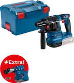 „ Bosch GBH 18V-22“ perforatorius su dėklu ir papildomu dulkių siurbliu.