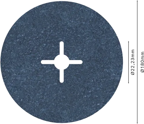 „Bosch PRO R574“ pluošto diskas, 180 mm, G24, skirtas metalo šlifavimui.