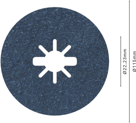„Bosch PRO R574 X-Lock“ pluošto šlifavimo diskas, 115 mm, G36.