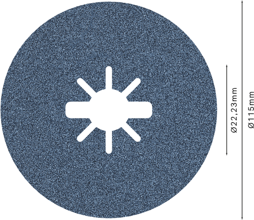 „Bosch PRO R574 X-Lock“ pluošto diskas, 115 mm, G80.