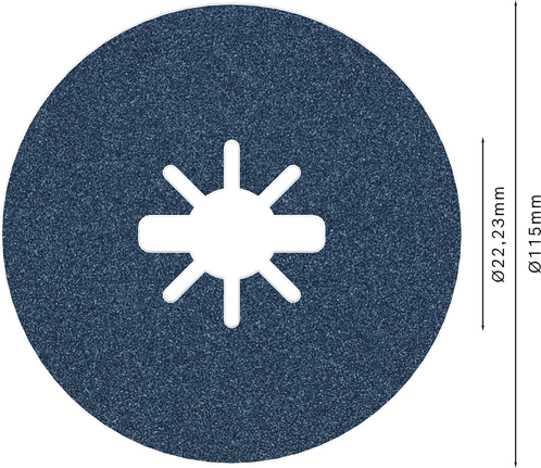 „Bosch PRO R574 X-Lock“ pluošto diskas, 115 mm, G100.