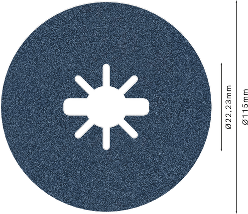 „Bosch PRO R574 X-Lock“ pluošto diskas, 115 mm, G120.
