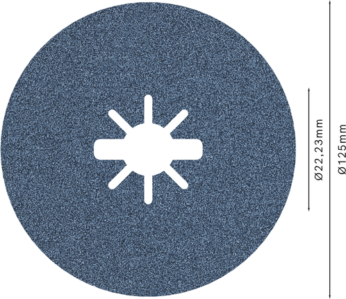 „Bosch PRO R574 X-Lock“ pluošto diskas, 125 mm, G80.