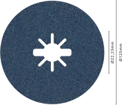 „Bosch PRO R574 X-Lock“ pluošto diskas, 125 mm, G100.
