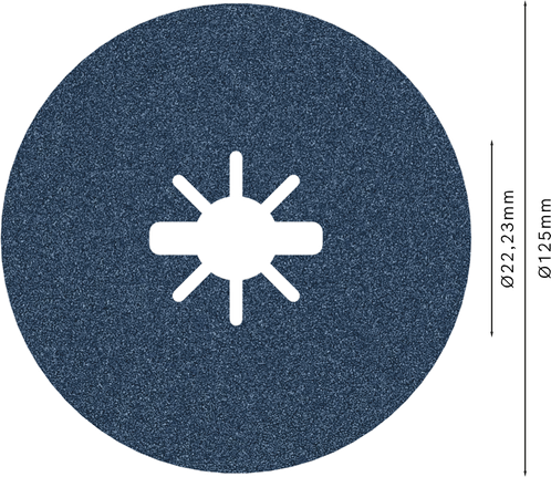 „Bosch PRO R574 X-Lock“ pluošto diskas, 125 mm, G100.