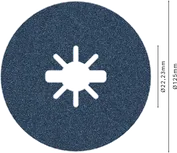 „Bosch PRO R574 X-Lock“ pluošto šlifavimo diskas, 125 mm, G120.