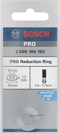„Bosch PRO“ redukcinis žiedas 20 x 1,2 x 10 mm.