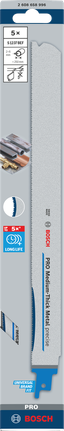 „Bosch PRO Medium-Thick Metal S1237BEF“ BIM pjūklo diskai, 5 vnt. pakuotėje.
