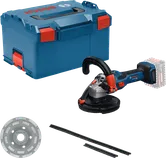 „ Bosch GBR 18V-15 S“ sienų šlifuoklis su dėklu ir priedais.