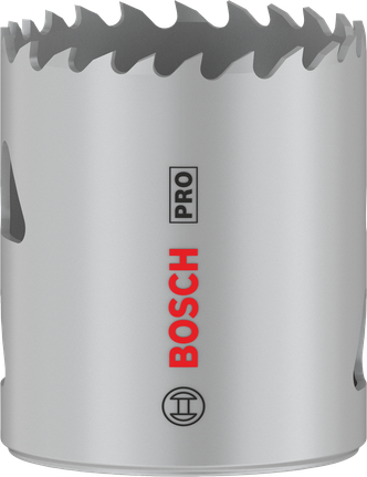 „Bosch PRO“ daugiafunkcis skylių pjūklas su 43 mm sriegiu.