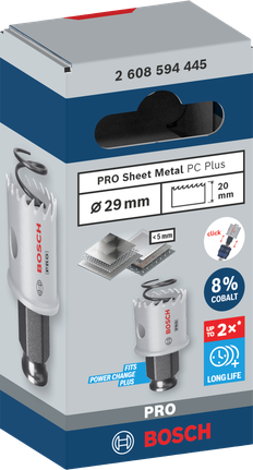 Bosch 29 mm PRO skardos pjovimo angos pjūklas.