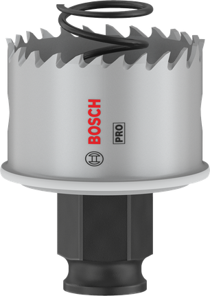 „Bosch PRO“ lakštinio metalo PC Plus skylių pjūklas, 40 mm skersmens.