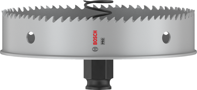 „Bosch PRO“ lakštinio metalo PC Plus skylių pjūklas, 127 mm skersmens.