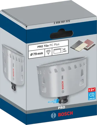 „Bosch PRO Tile PC Plus“ 79 mm skylių pjūklas.