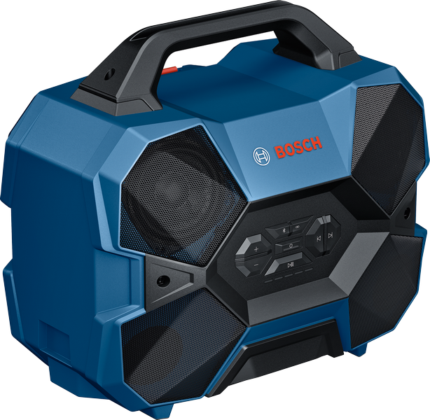 „ Bosch GPB 18V-6 C“ radijo imtuvas su integruotu valdymo skydeliu.
