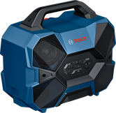 „ Bosch GPB 18V-6 C“ radijo imtuvas su integruotu valdymo skydeliu.