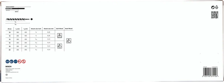 Bosch PRO medienos grąžtų rinkinys, 6 vnt.