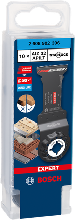 „Bosch EXPERT MultiMax AIZ 32 APILT“ daugiafunkcio įrankio peiliukai, 10 vnt. pakuotėje.