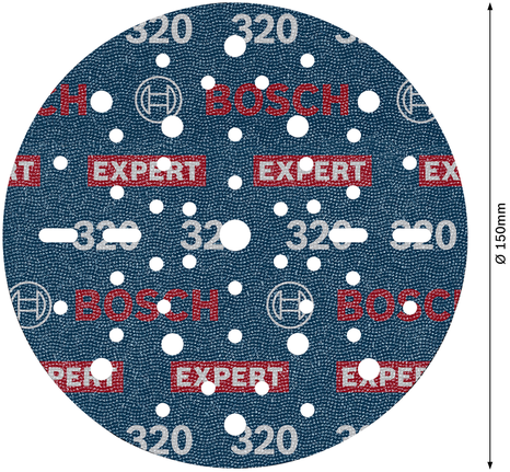 „Bosch EXPERT O780“ folijos šlifavimo diskas 150 mm, G320.