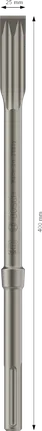 „Bosch PRO SDS max-5C“ plokščias kaltas 25 x 400 mm.