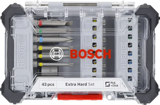 „Bosch“ ypač kietų atsuktuvų antgalių rinkinys, 43 vnt.