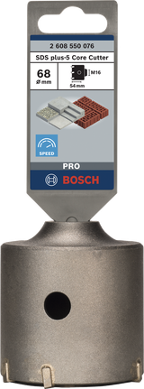 „Bosch PRO SDS plus-5“ 68 mm skersmens karūnėlė mūrui.