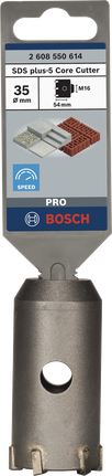 „Bosch PRO SDS plus-5“ 35 mm skersmens karūnėlė mūro gręžimui.