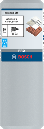 „Bosch PRO SDS max-5“ 50 mm skersmens karūnėlė mūrui.
