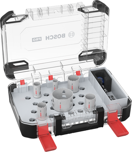 „Bosch PRO Multi Material PC Plus“ skylių pjūklų rinkinys, 9 dalių, dėkle.