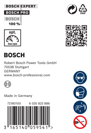 „Bosch PRO Wood HSS“ montavimo grąžtas, 20 × 100 × 600 mm, pakuotė.