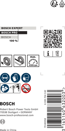 „Bosch PRO“ nerūdijančio plieno vielinis šlifavimo diskas, 50 mm skersmens.