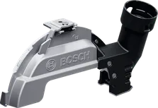 „Bosch GDE 180-CG“ dulkių ištraukimo apsauga dideliems kampiniams šlifuokliams.