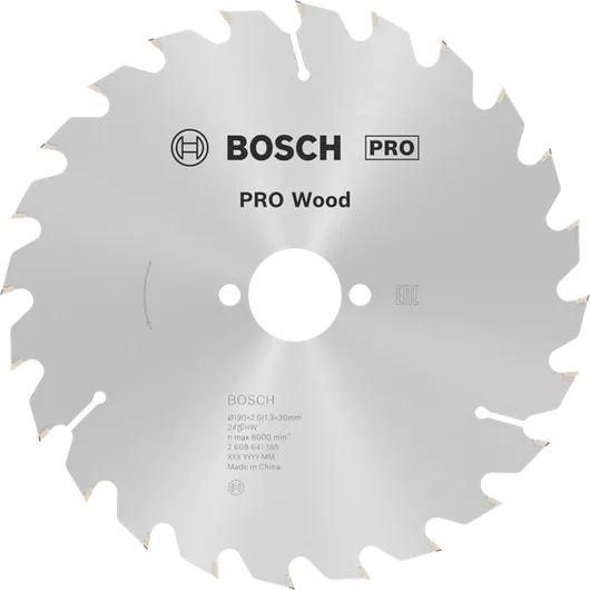 „Bosch PRO Wood“ diskinio pjūklo diskas, 190 mm, T24.