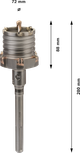 „Bosch PRO SDS max-5“ karūnų pjaustytuvas, 72 mm skersmens, 12 dantų.