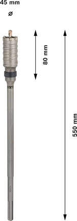 „Bosch PRO SDS max-5“ 45 mm skersmens gręžtuvas betono giluminiam gręžimui.