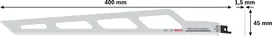 „Bosch PRO Fibre Insulation S 2013 AWP“ ašmenys, dantyta briauna.