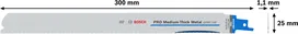 „Bosch PRO Medium-Shick Metal“ tikslus S1237BEF ašmenys, 300 mm.
