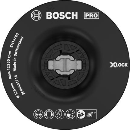 „Bosch PRO“ minkštas šlifavimo padas, 125 mm, skirtas „X-Lock“ šlifuokliams.