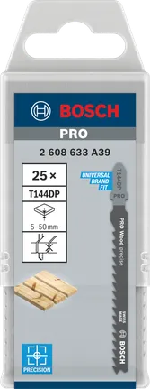 „Bosch PRO Wood precise T144DP“ siaurapjūklio ašmenų rinkinys, 25 vnt.