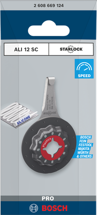 „Bosch PRO ALI 12 SC“ daugiafunkcio įrankio ašmenys, 4 x 12 mm.