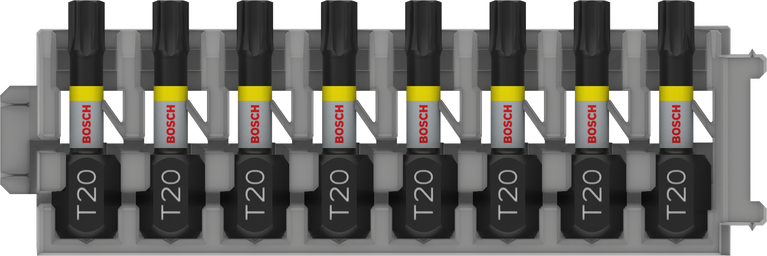 „Bosch PRO Torx“ smūginių antgalių T20 25 mm 8 dalių rinkinys.