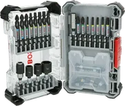 „Bosch PRO“ smūginių atsuktuvų antgalių rinkinys, 35 vnt., dėkle.