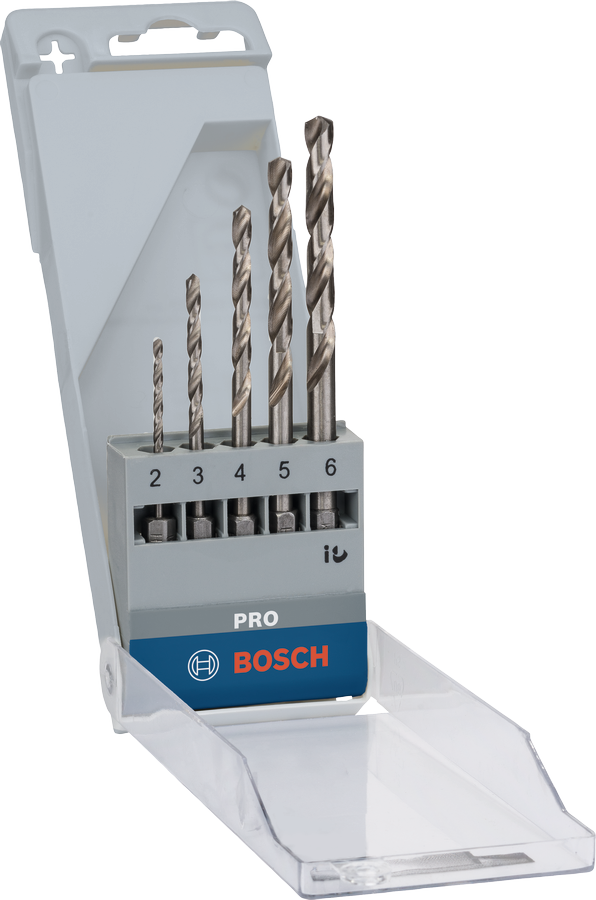 „Bosch PRO Metal HSS-G“ šešiakampių gręžimo antgalių rinkinys, 5 vnt.