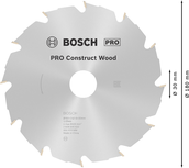 „Bosch PRO Construct Wood“ diskinis pjūklo diskas, 180 mm.