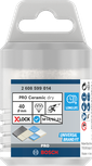 „Bosch PRO“ keraminė sausojo pjovimo karūnėlė plytelėms, 40 mm, su „X-Lock“ fiksatoriumi.